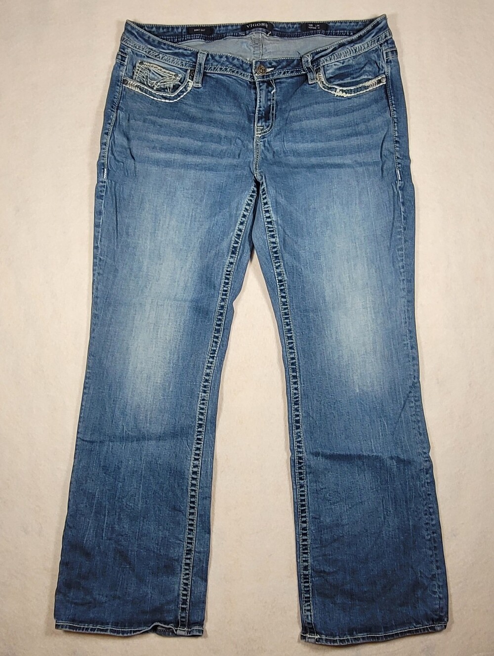 Y2K Vigoss Jeans Womens S20 L32 Heritage Fit Bootcut Embroidered Rhinestone